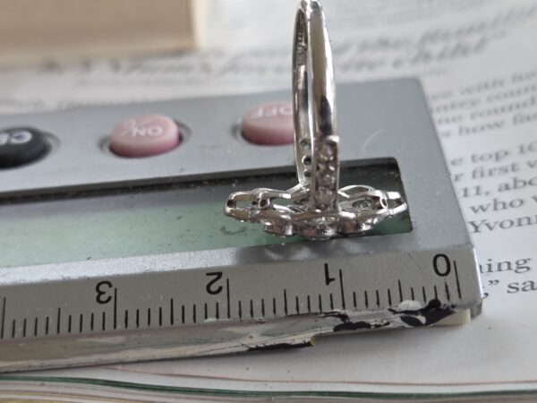 Art Deco Old Cut Diamond panel ring. - Image 6