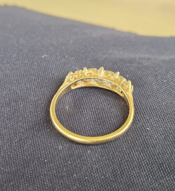 RESERVED. Top Quality! Old cut Diamond 5 stone ring - Image 3