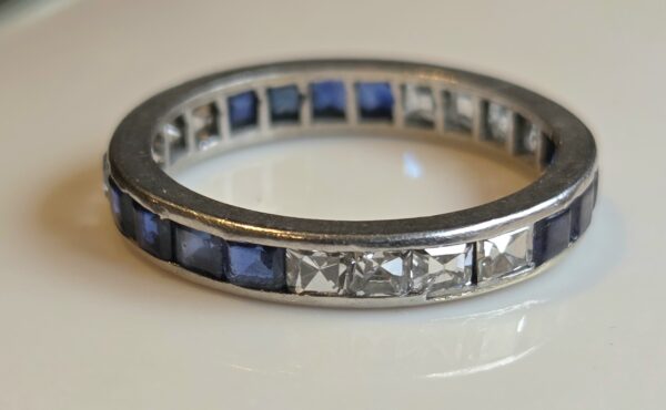 Rare French cut Diamond full eternity ring - Image 5