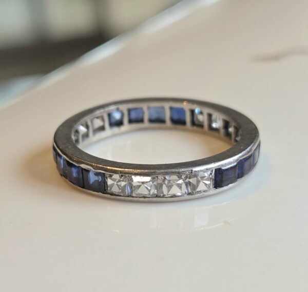 Rare French cut Diamond full eternity ring - Image 6
