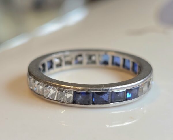 Rare French cut Diamond full eternity ring - Image 7