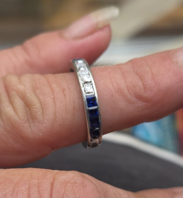 Rare French cut Diamond full eternity ring - Image 3