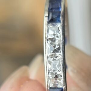 Rare French cut Diamond full eternity ring