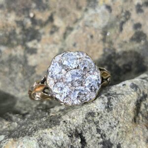 Rare old cut diamond Victorian ring