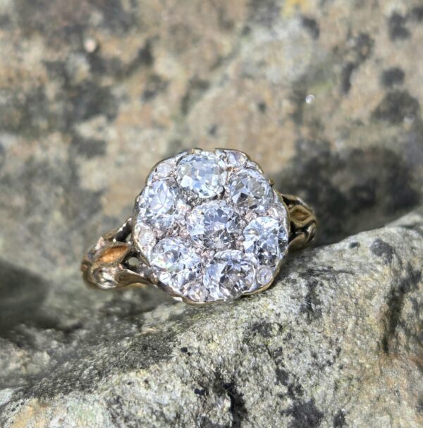 Rare old cut diamond Victorian ring