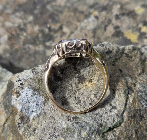 Rare old cut diamond Victorian ring - Image 3
