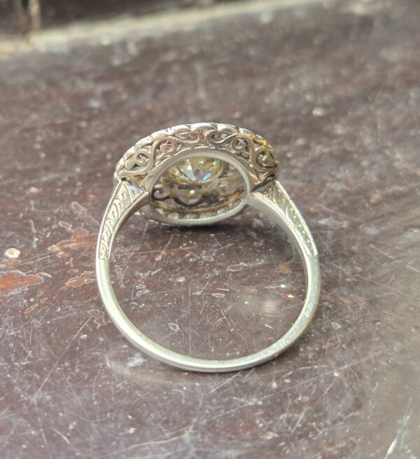 SOLD. Special French Old cut diamond Target ring - Image 4