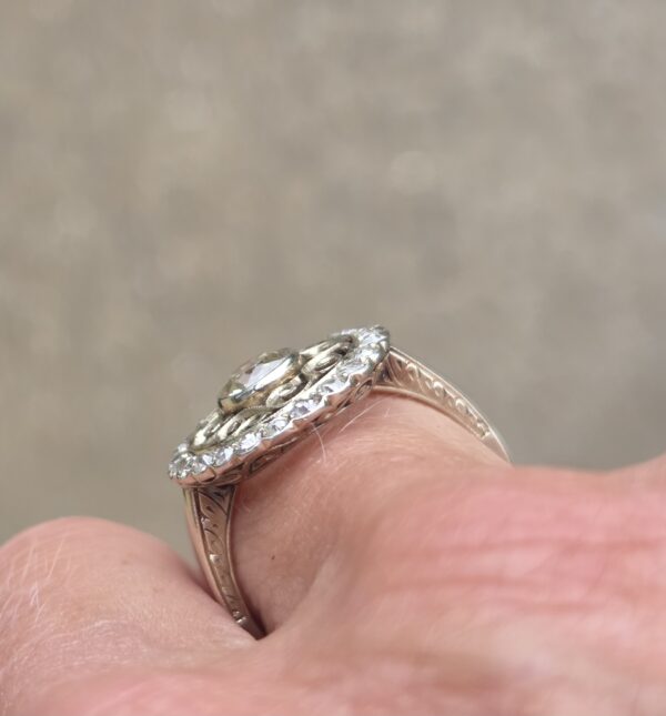 SOLD. Special French Old cut diamond Target ring - Image 8