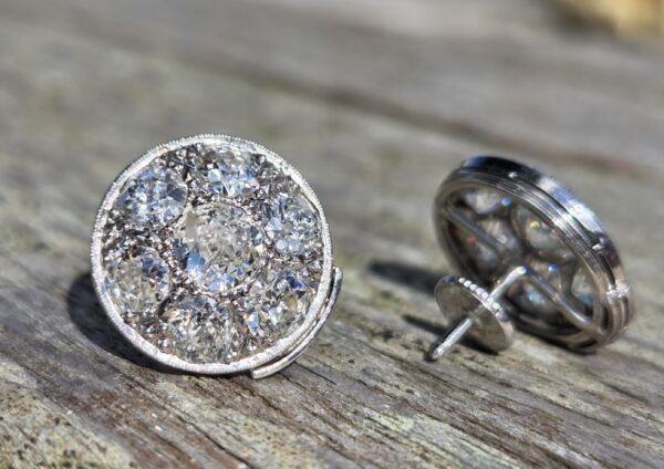 Exeptional Old Cut Diamond Stud earrings!! - Image 11