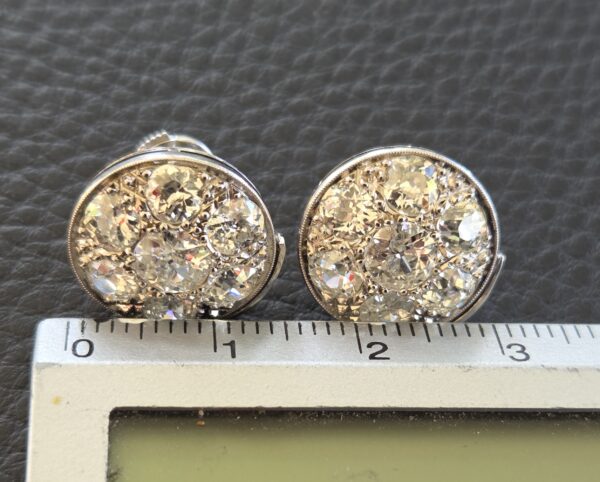 Exeptional Old Cut Diamond Stud earrings!! - Image 14