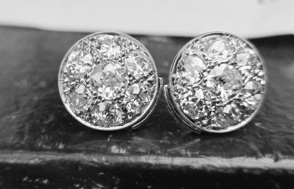 Exeptional Old Cut Diamond Stud earrings!! - Image 9