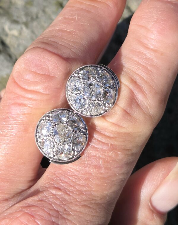 Exeptional Old Cut Diamond Stud earrings!! - Image 6