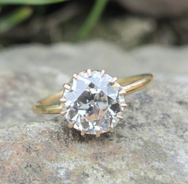 OLD EUROPEAN CUT 3ct DIAMOND. - Image 2