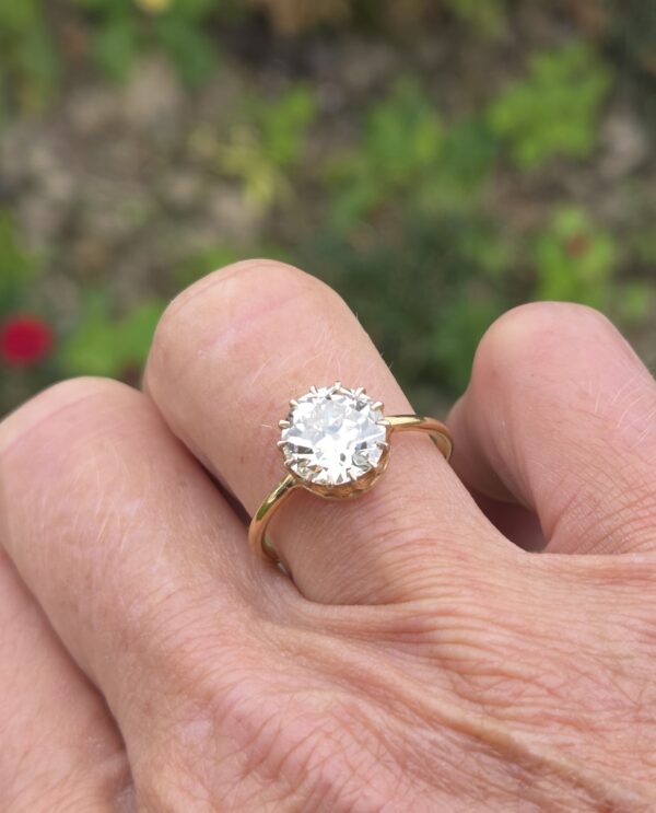 OLD EUROPEAN CUT 3ct DIAMOND. - Image 7