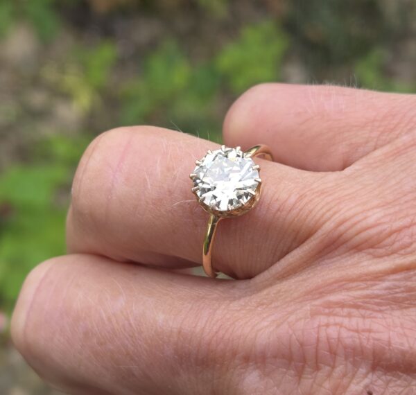 OLD EUROPEAN CUT 3ct DIAMOND. - Image 8