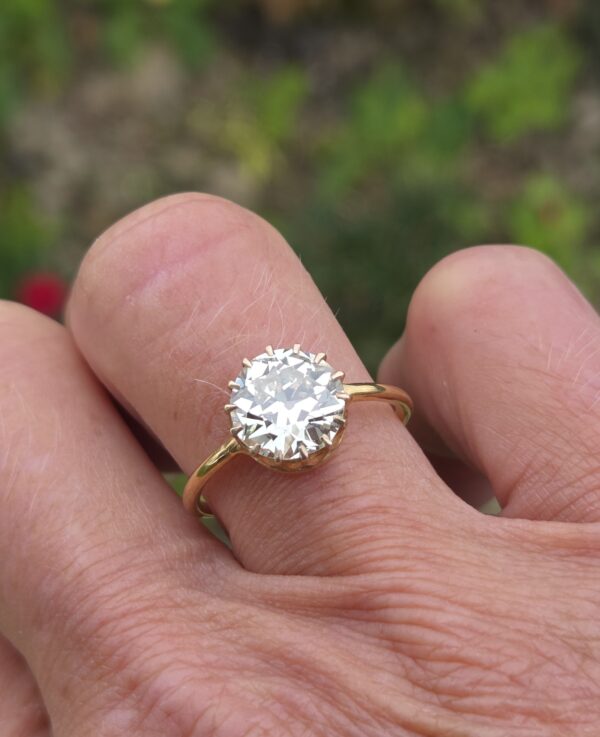 OLD EUROPEAN CUT 3ct DIAMOND. - Image 10