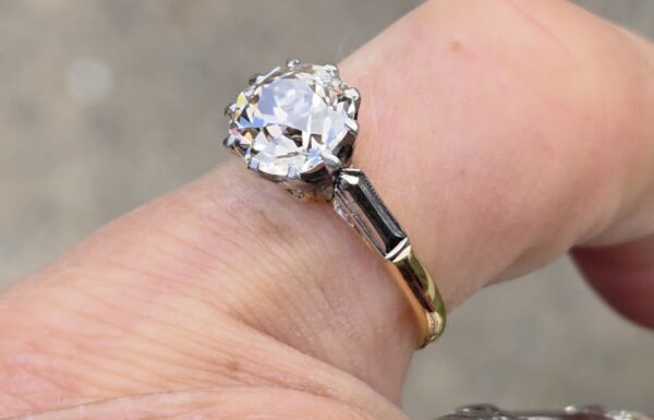 Classic Old Cut Diamond Solitaire ring - Image 12