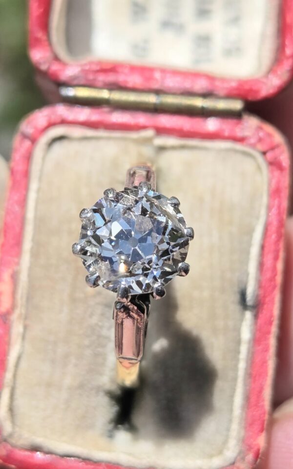 Classic Old Cut Diamond Solitaire ring - Image 8