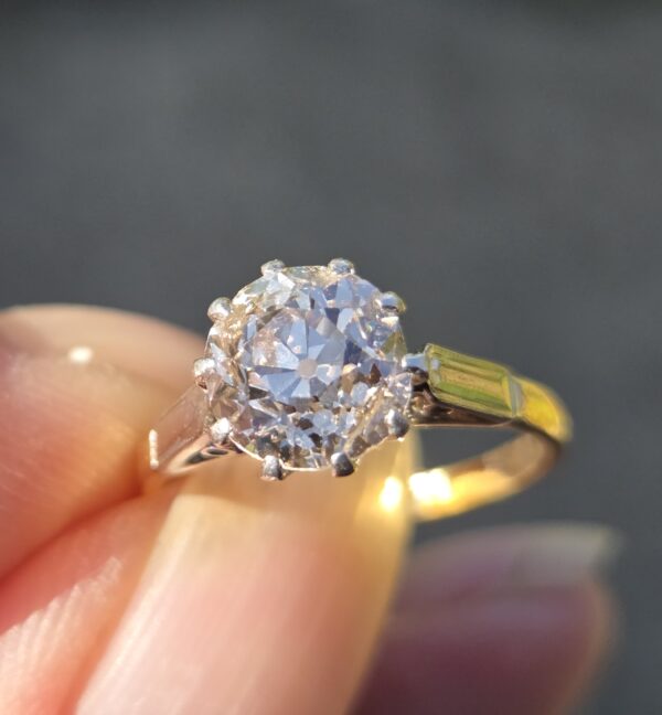 Classic Old Cut Diamond Solitaire ring - Image 11