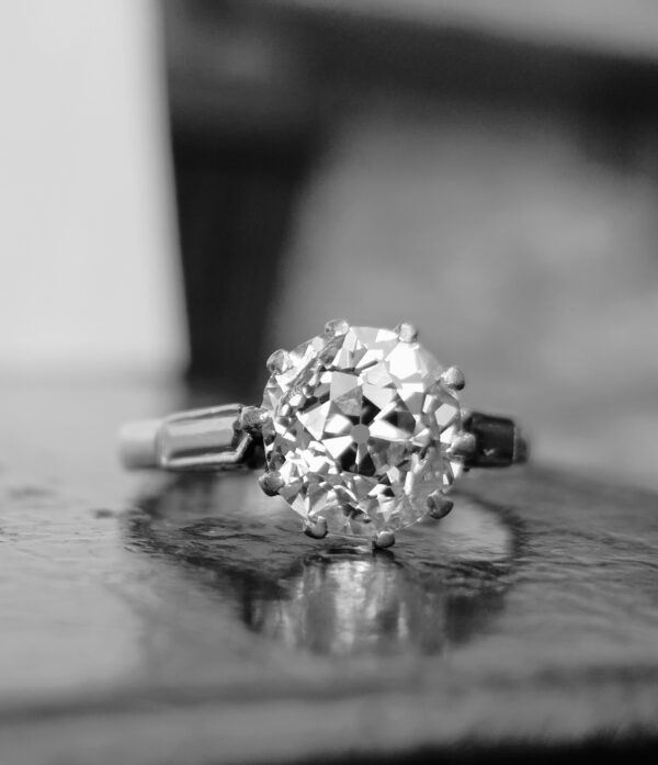 Classic Old Cut Diamond Solitaire ring - Image 5