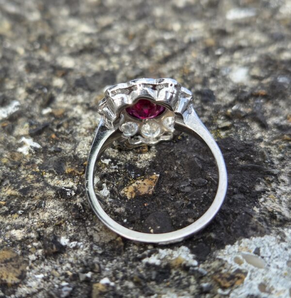 Of the highest quality! Ruby & Old cut diamond ring. - Image 15