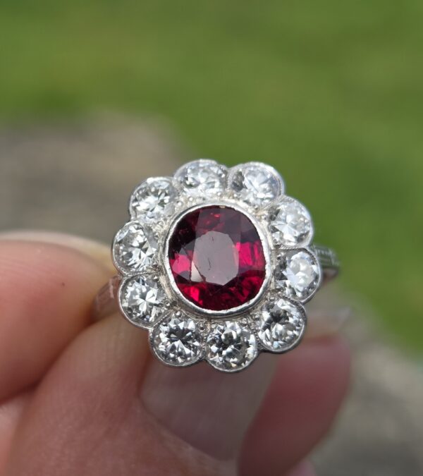 Of the highest quality! Ruby & Old cut diamond ring. - Image 14