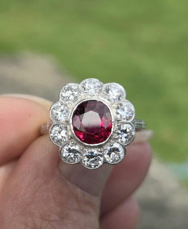 Of the highest quality! Ruby & Old cut diamond ring. - Image 12
