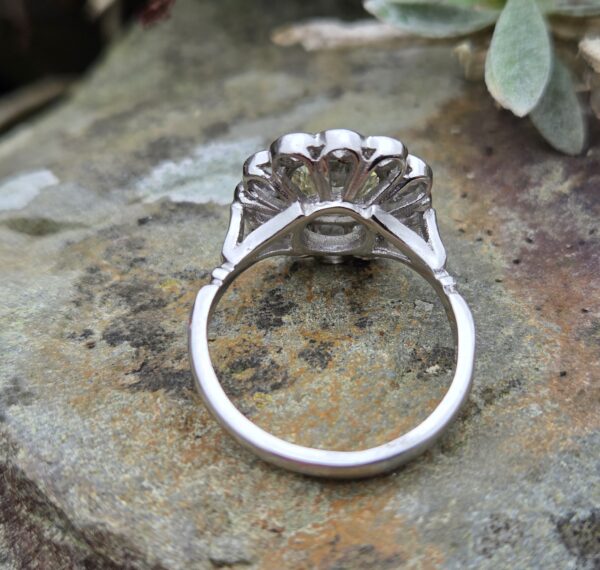 Huge Old Cut Diamond Cluster ring - Image 14