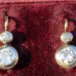 Wonderful Old Cut Diamond earrings
