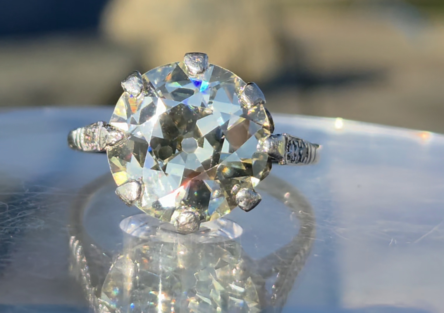 SOLD. A Ring of a lifetime! 6.40ct Old European Cut Solitaire - Image 21