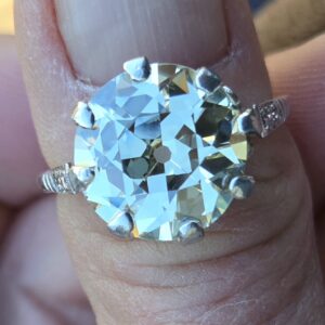 SOLD. A Ring of a lifetime! 6.40ct Old European Cut Solitaire