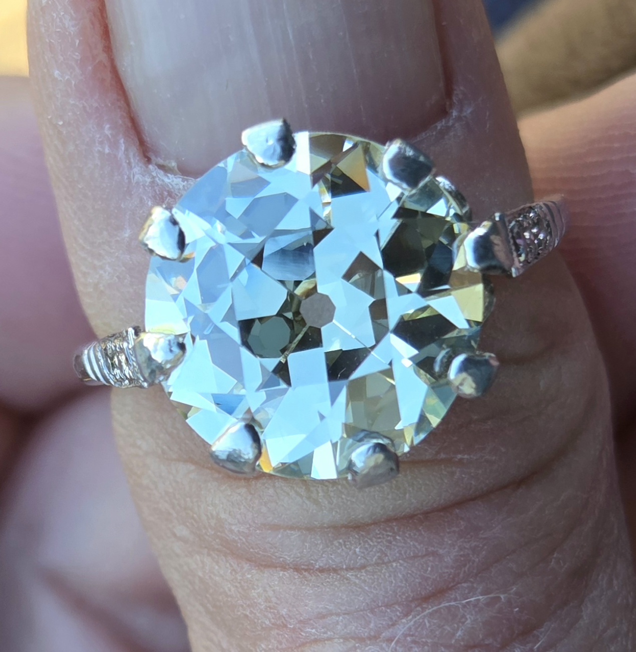 SOLD. A Ring of a lifetime! 6.40ct Old European Cut Solitaire