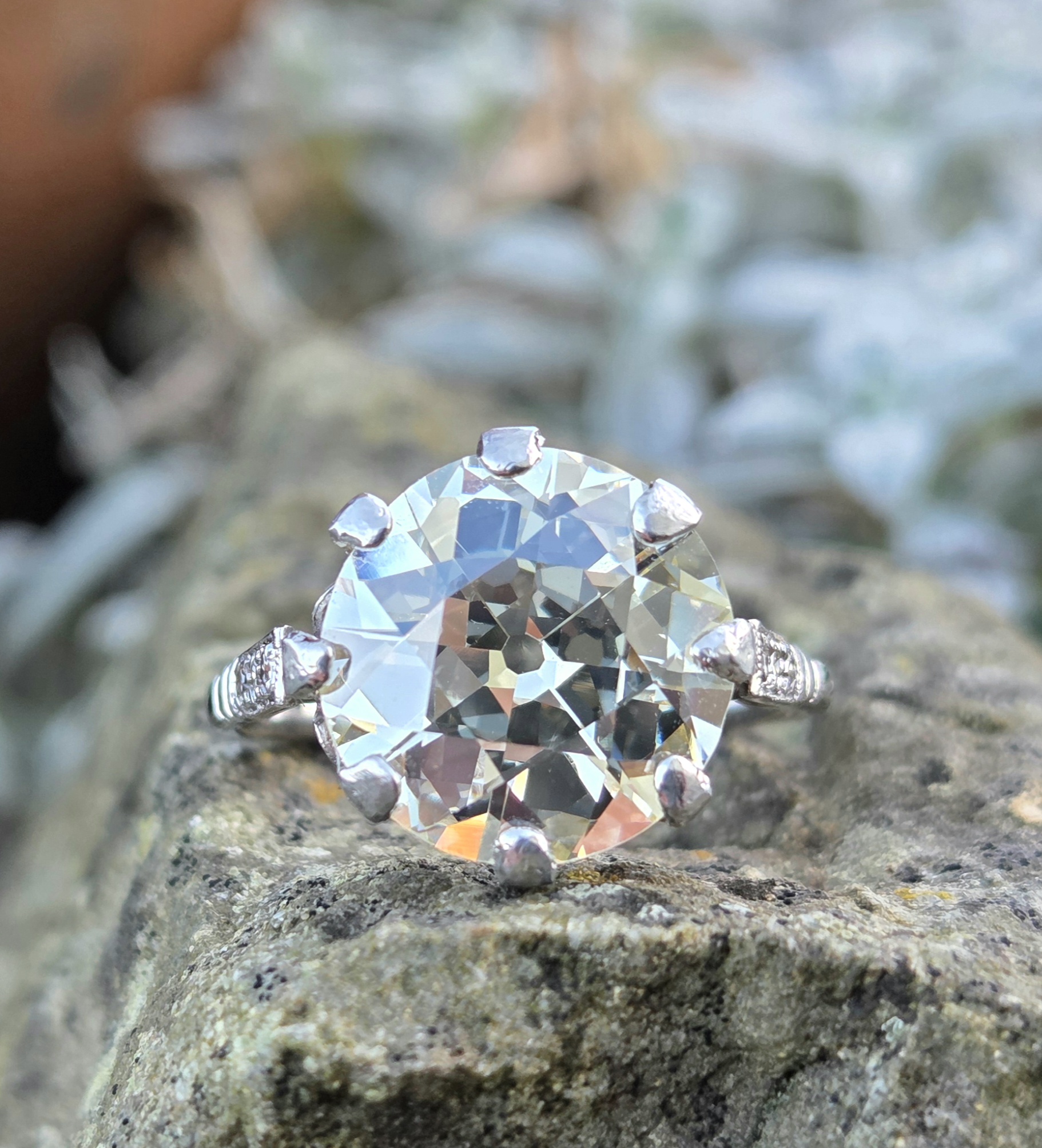 SOLD. A Ring of a lifetime! 6.40ct Old European Cut Solitaire - Image 9