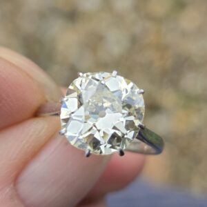 An Exceptional 3ct + Old Cut Diamond Solitaire ring