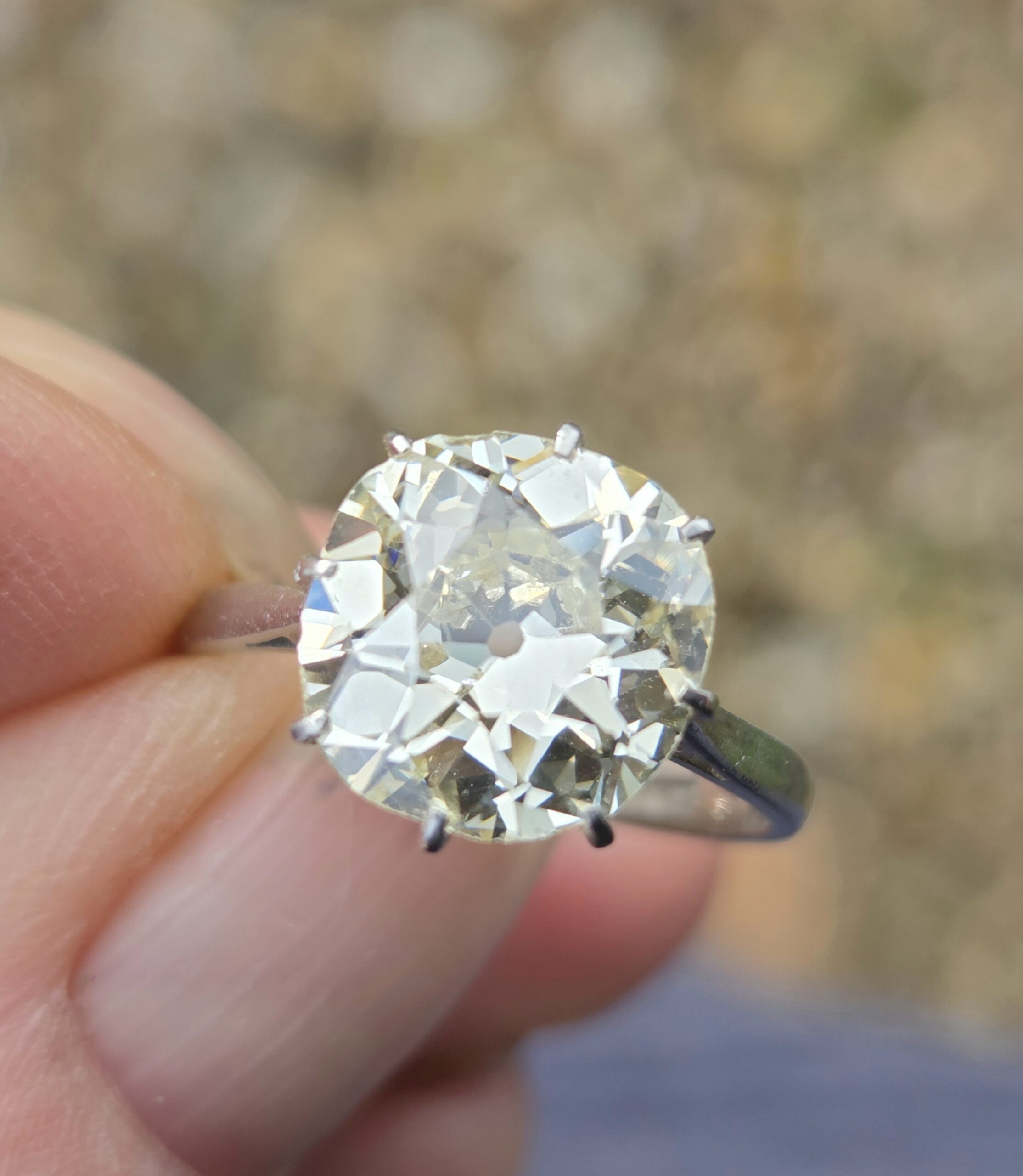 An Exceptional 3ct + Old Cut Diamond Solitaire ring