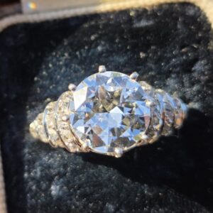 Exceptional 3.50ct Old cut Diamond solitaire