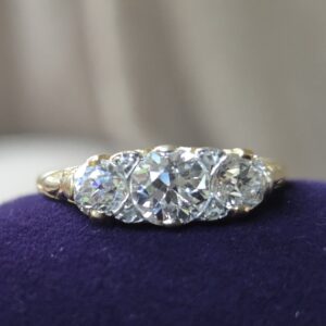 Top Quality Antique Diamond Trilogy ring