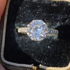 Original Art Deco Old cut Diamond solitaire ring