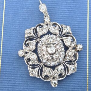 Victorian era, exceptional Old Cut Diamond Pendant.