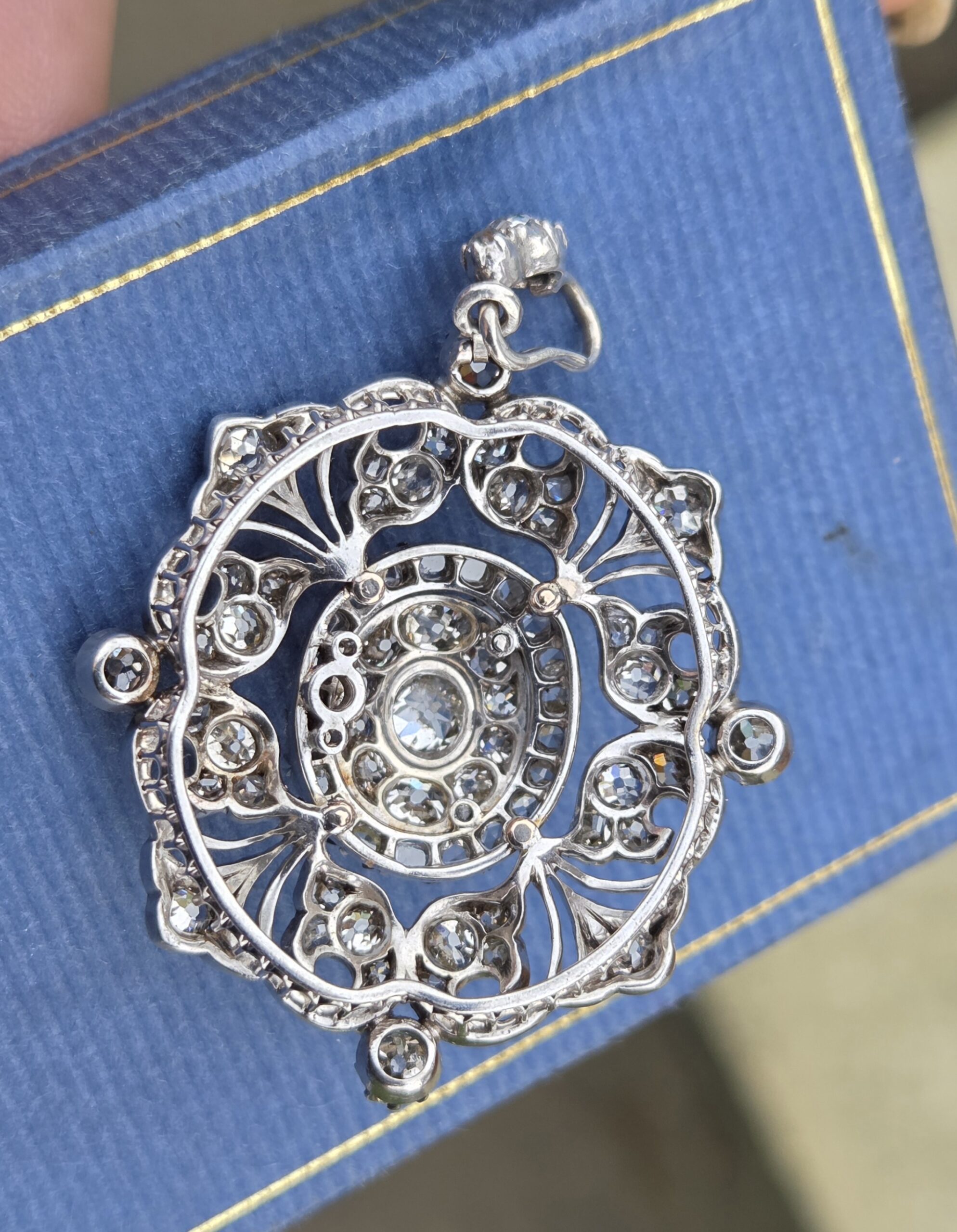 Victorian era, exceptional Old Cut Diamond Pendant. - Image 11