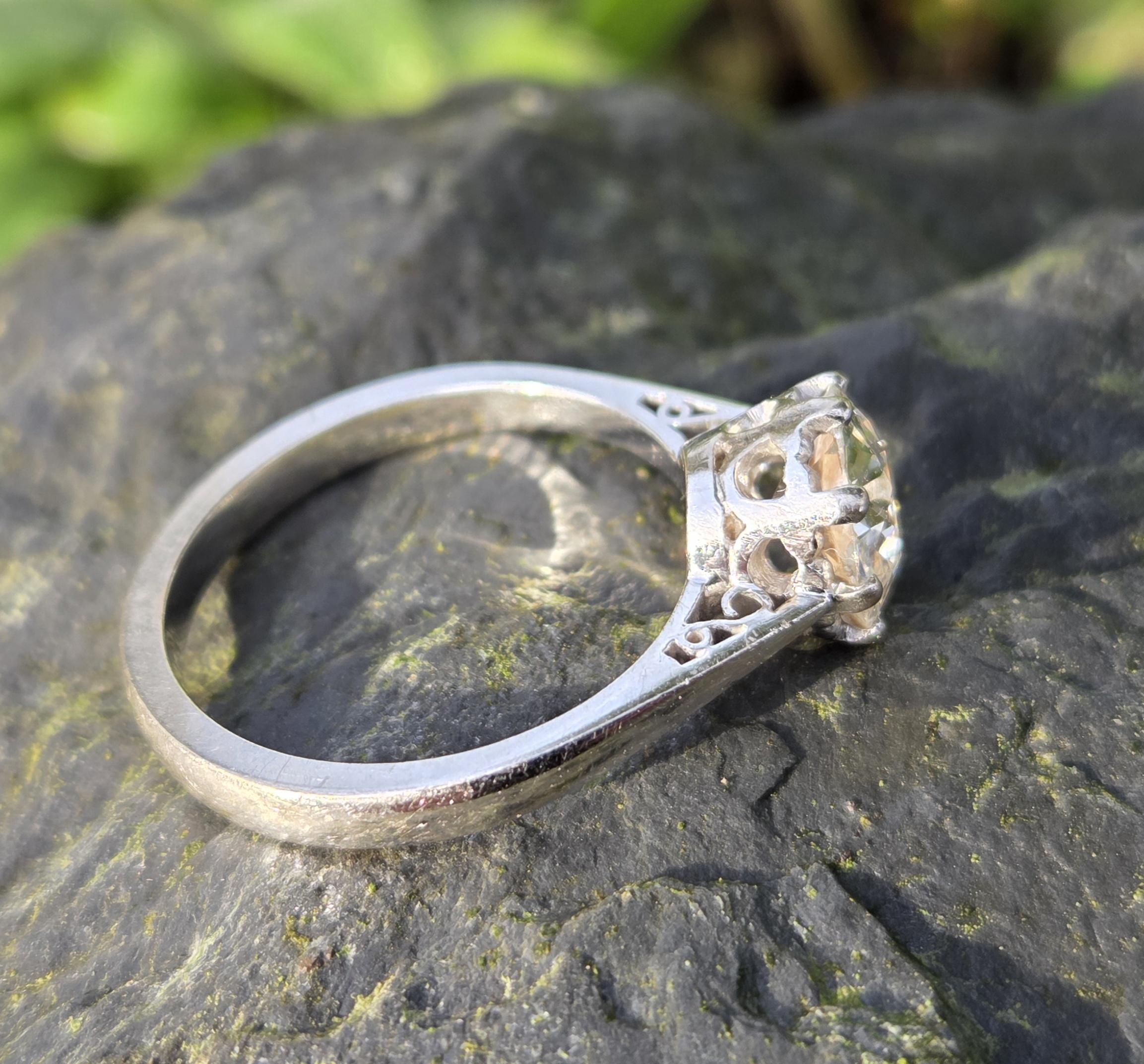 2ct OLD CUT Solitaire ring. - Image 10