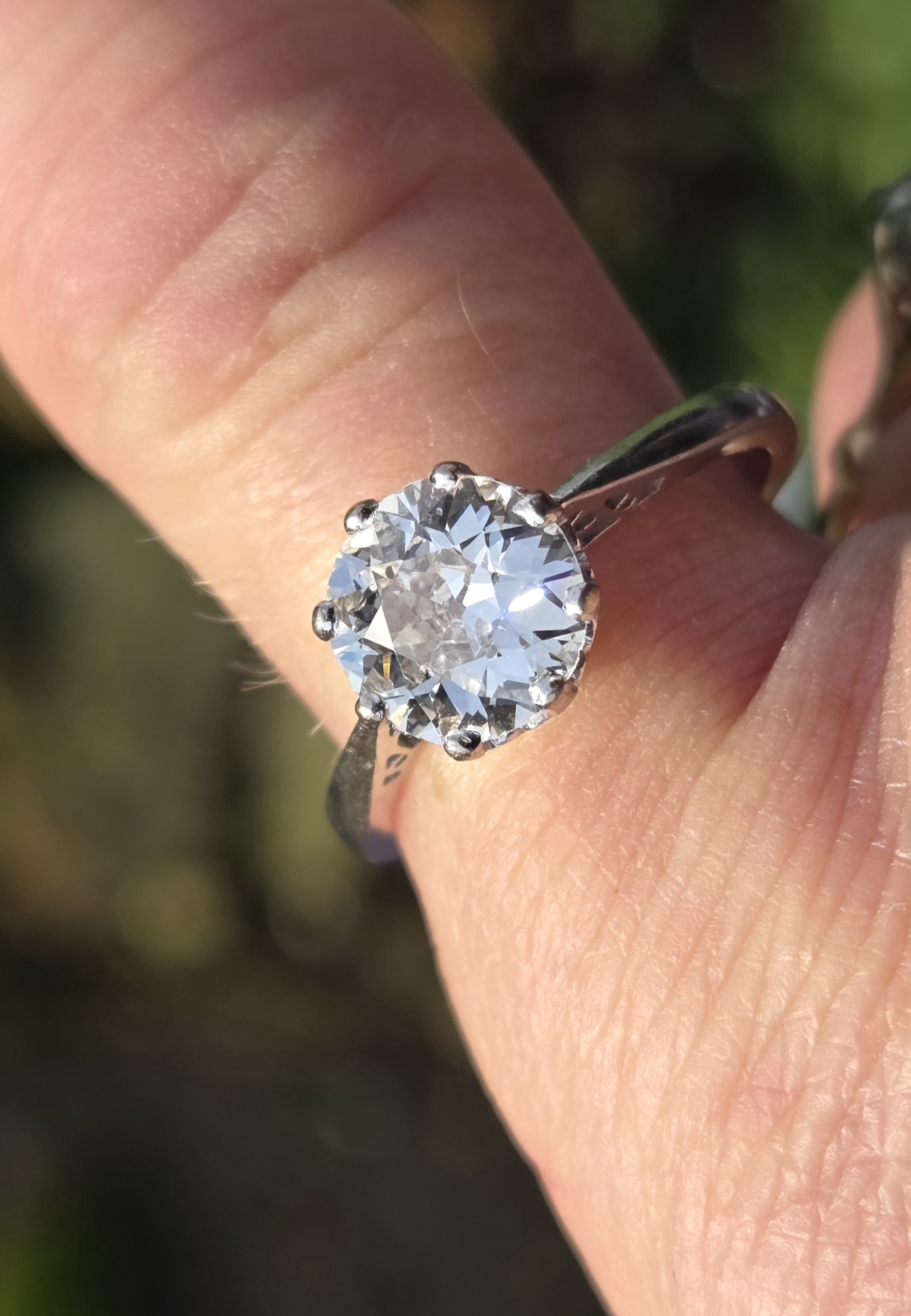 2ct OLD CUT Solitaire ring. - Image 15