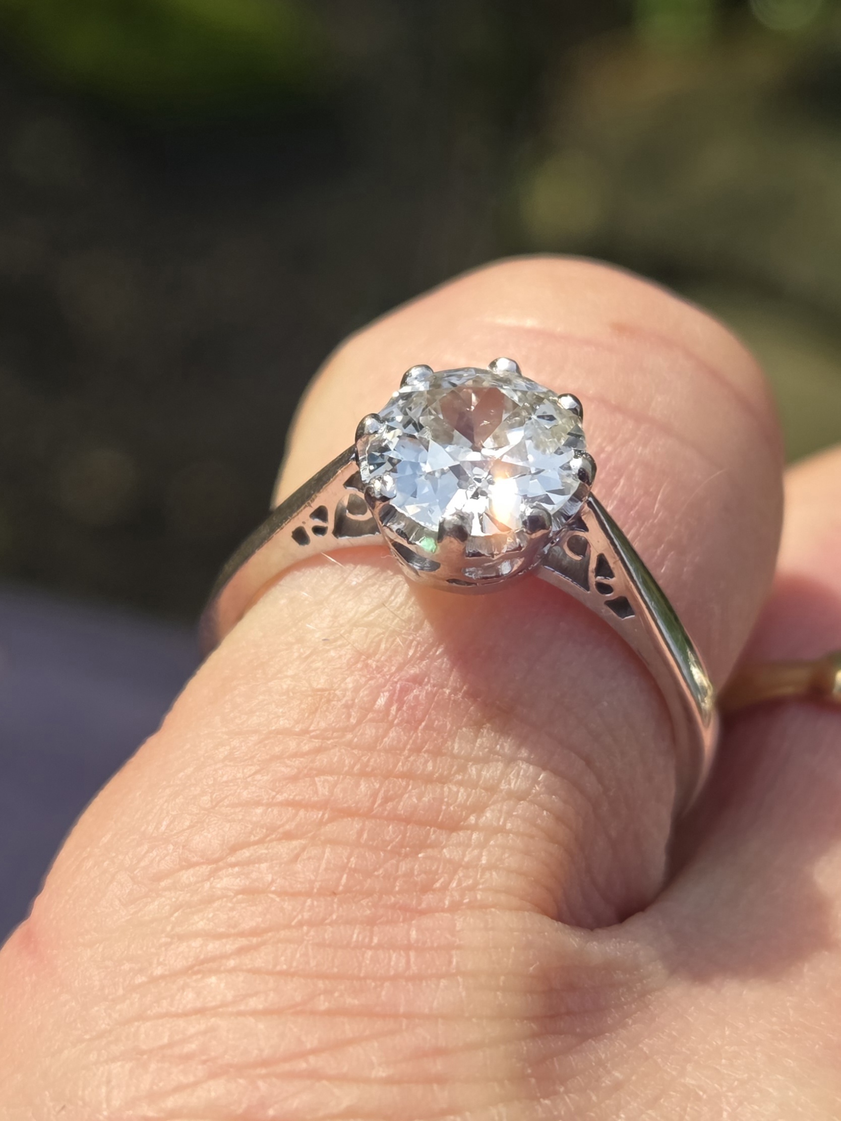 2ct OLD CUT Solitaire ring. - Image 13