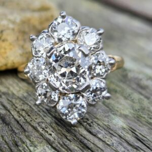 An Impressive Old Cut Diamond Cluster ring!