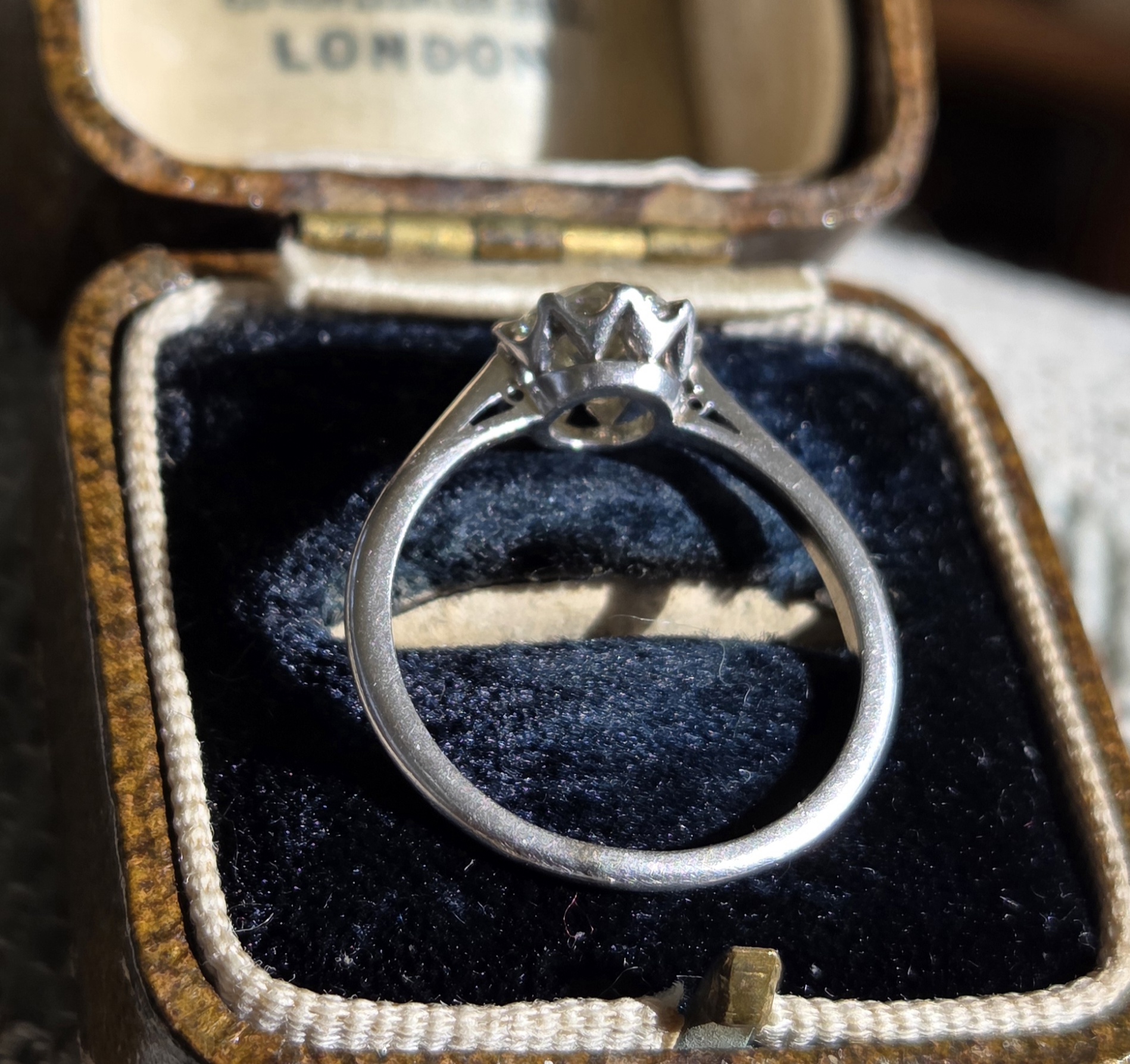 Lovely Old Mine cut Solitaire ring. - Image 14