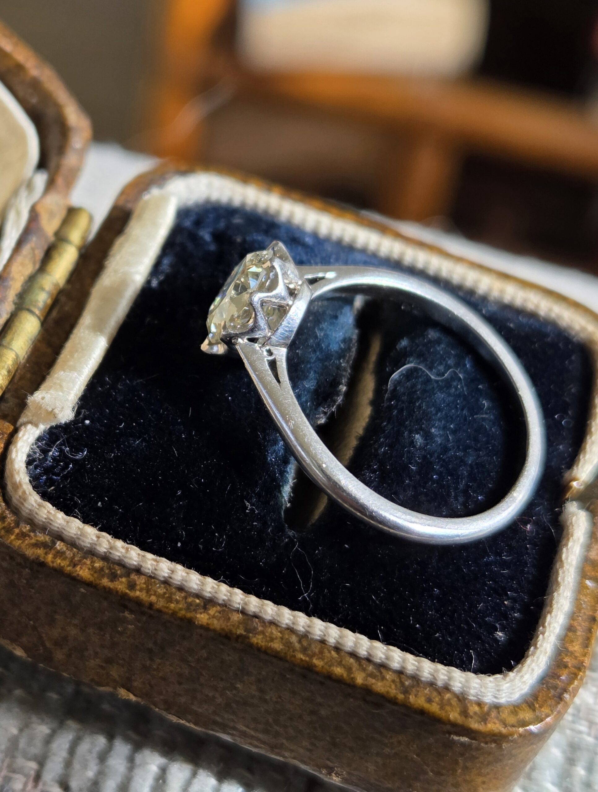 Lovely Old Mine cut Solitaire ring. - Image 13
