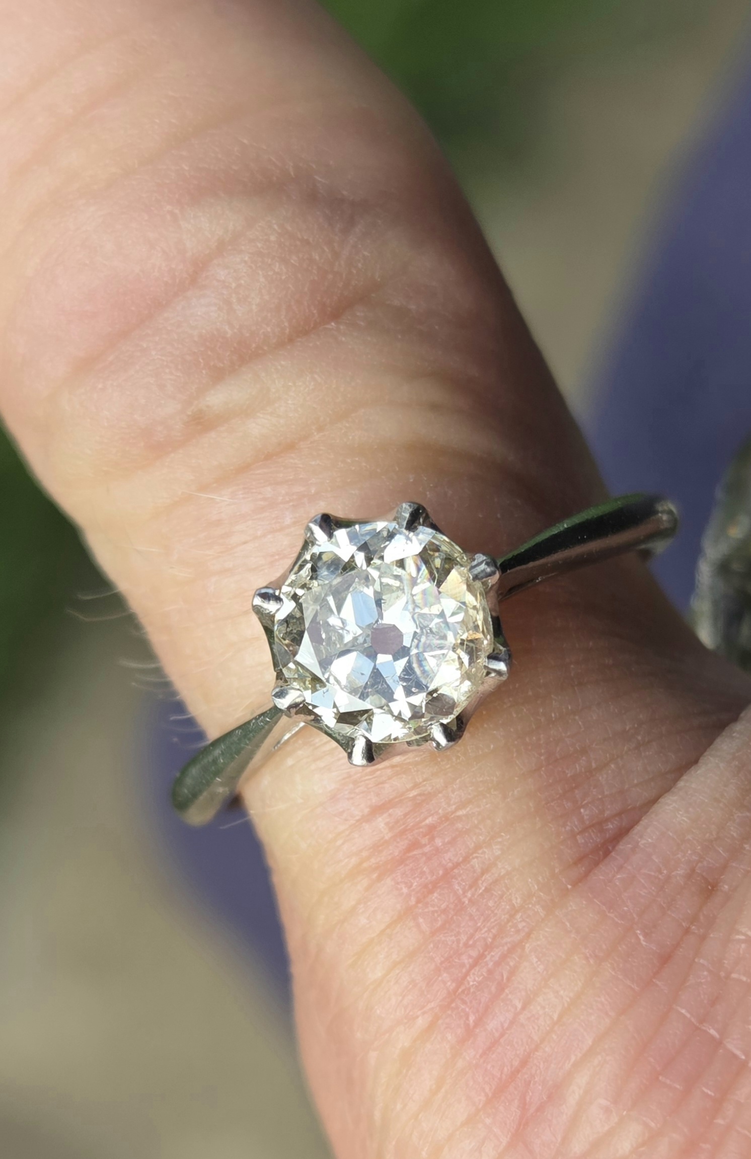 Lovely Old Mine cut Solitaire ring. - Image 15