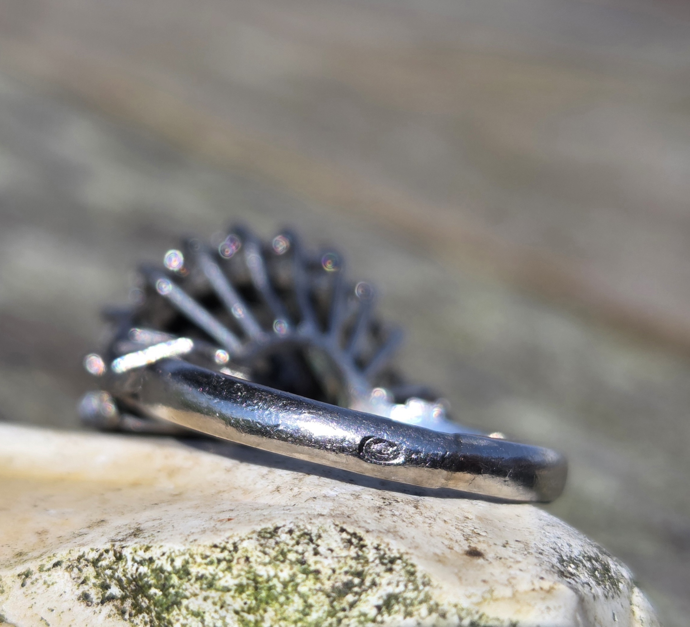 Just look at the Rose cut Diamond Cocktail cluster ring - Image 4