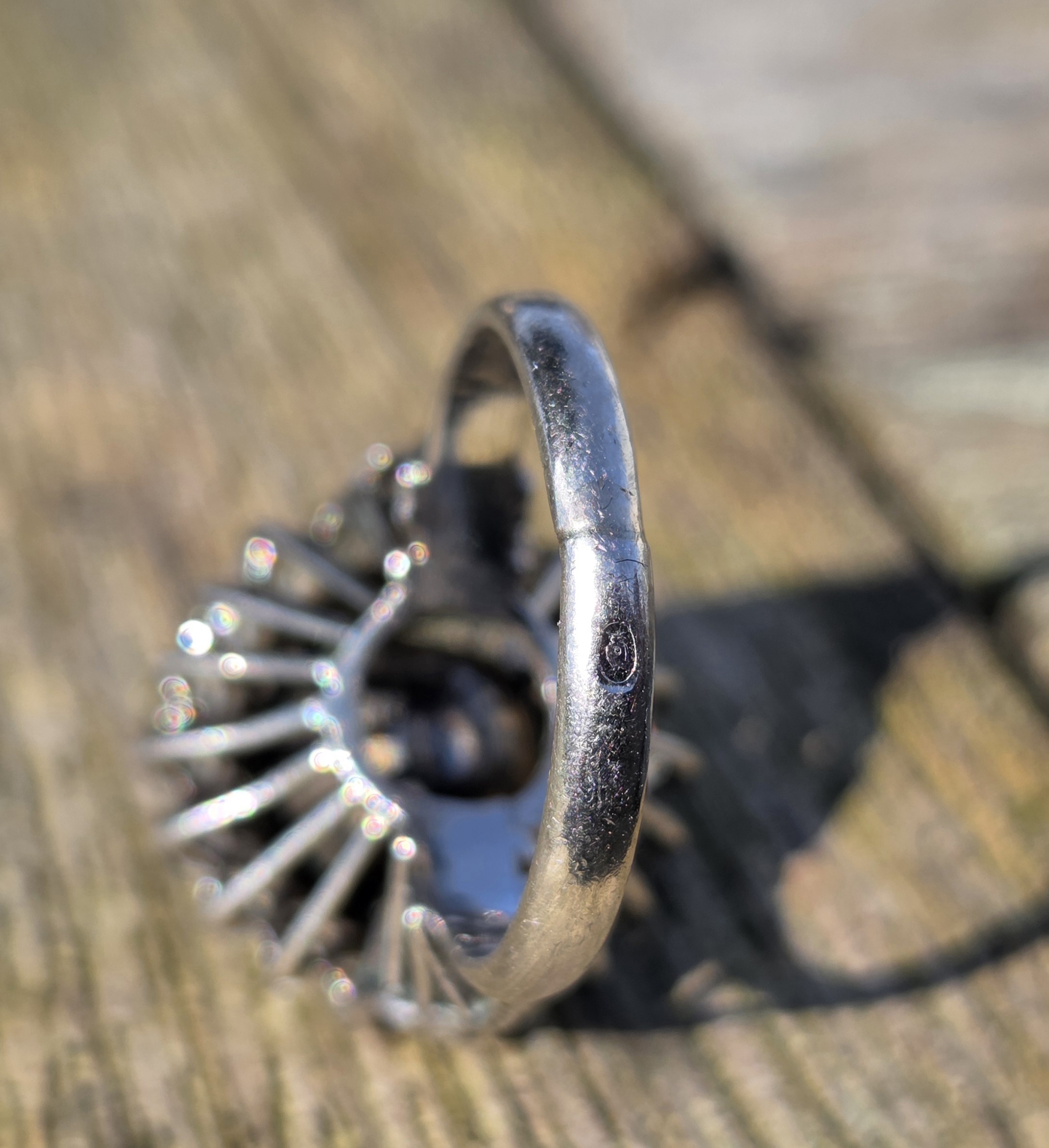 Just look at the Rose cut Diamond Cocktail cluster ring - Image 5