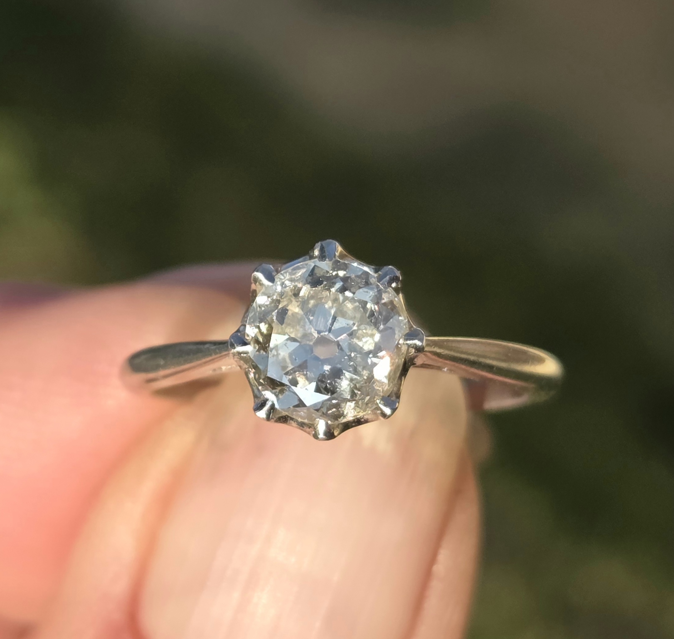 Lovely Old Mine cut Solitaire ring. - Image 2
